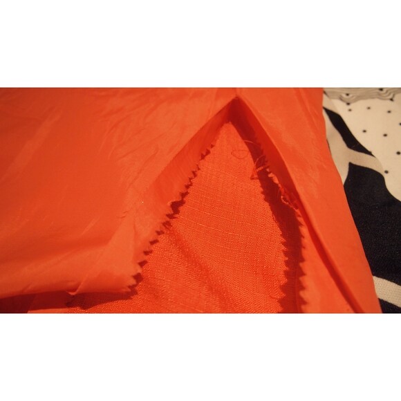 Vintage 60s Barney Max Orange Twilled Silk Shift Dress Long Sleeve Button Medium - Picture 7 of 12